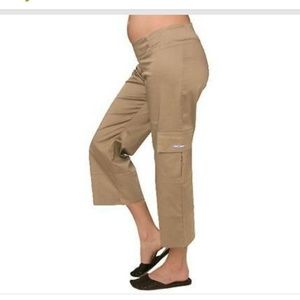 Juliet Dream Maternity Crop Cargo Pants Capris Kha